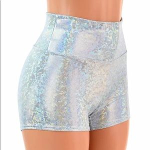 Holographic High Waited Shorts